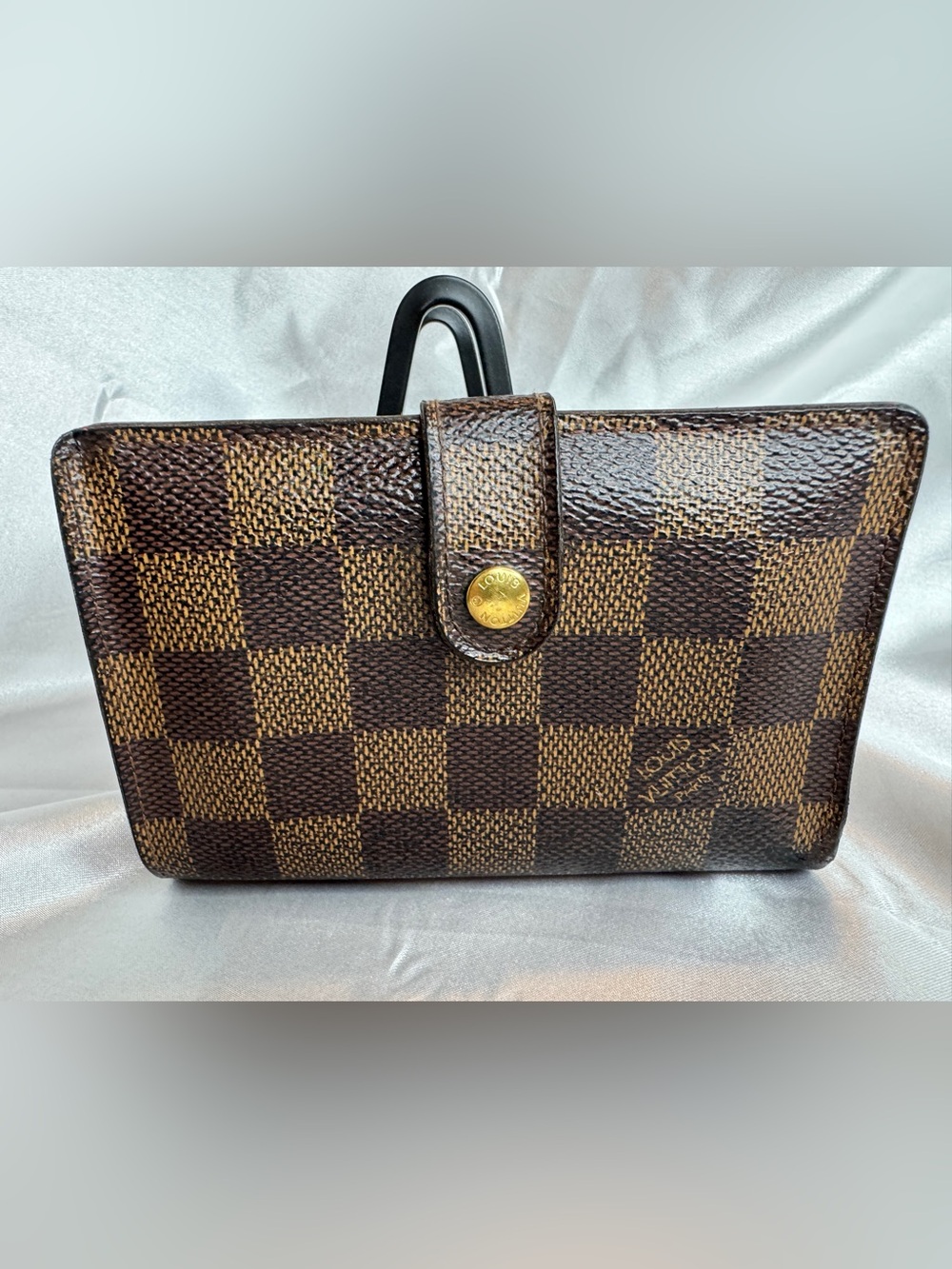Louis Vuitton Damier Ebene Kisslock Portefeuille Viennois Wallet